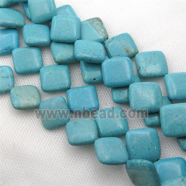 Magnesite Turquoise beads, square