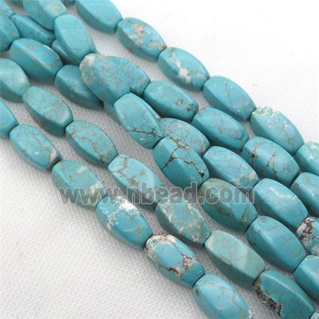 Magnesite Turquoise twist beads