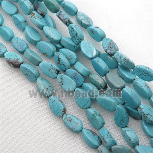 Magnesite Turquoise teardrop beads