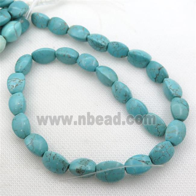 Magnesite Turquoise beads, lantern