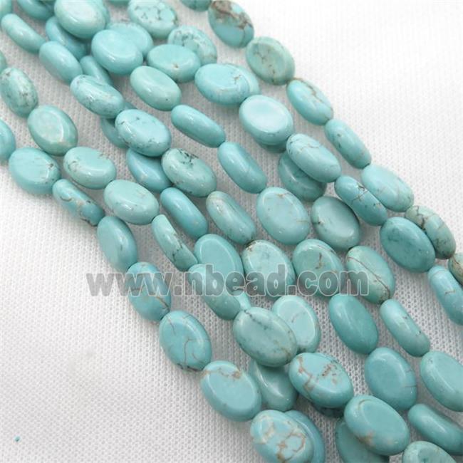 Magnesite Turquoise oval beads