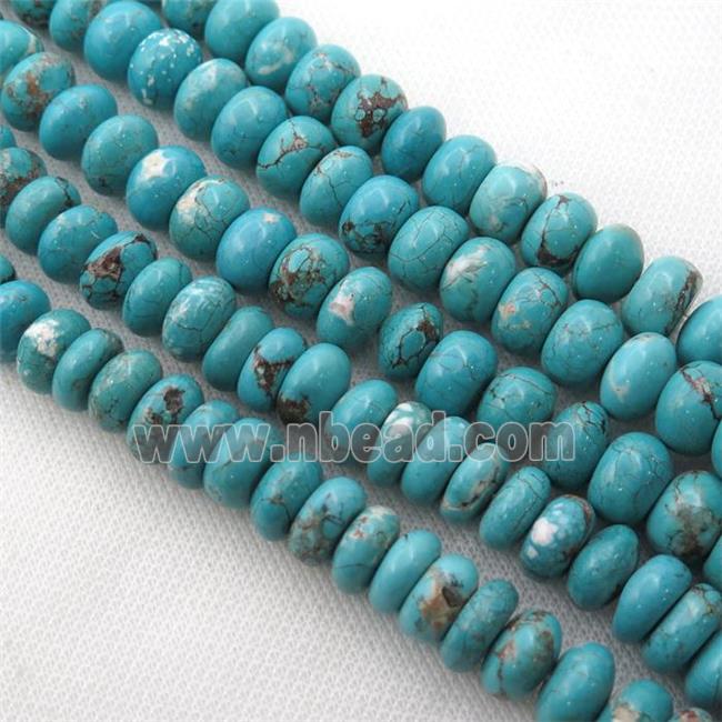 Magnesite Turquoise rondelle beads