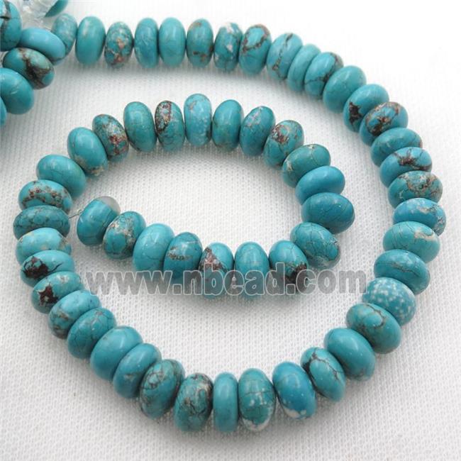 Magnesite Turquoise rondelle beads