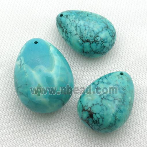 Sinkiang Turquoise teardrop pendant