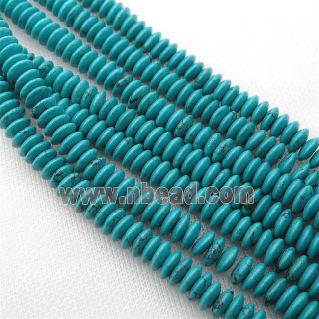 blue Sinkiang Turquoise rondelle beads