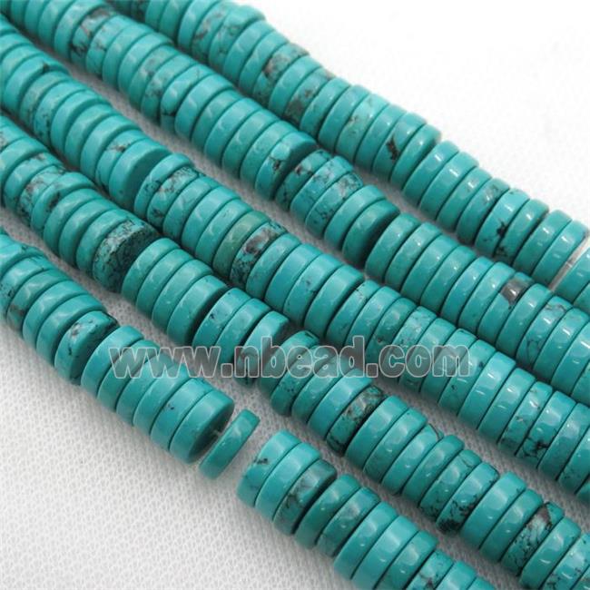 teal Sinkiang Turquoise heishi beads