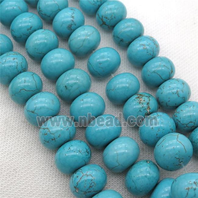 teal Assembled Turquoise Rondelle Beads