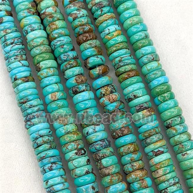 Natural Chinese Hubei Turquoise Heishi Beads Green