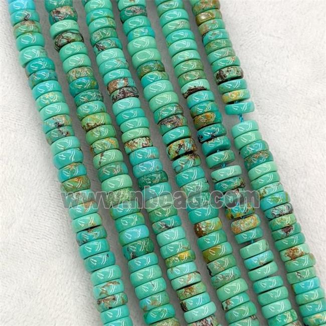 Natural Chinese Hubei Turquoise Heishi Beads Green