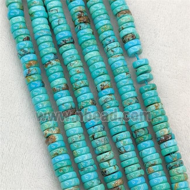 Natural Chinese Hubei Turquoise Heishi Beads Blue