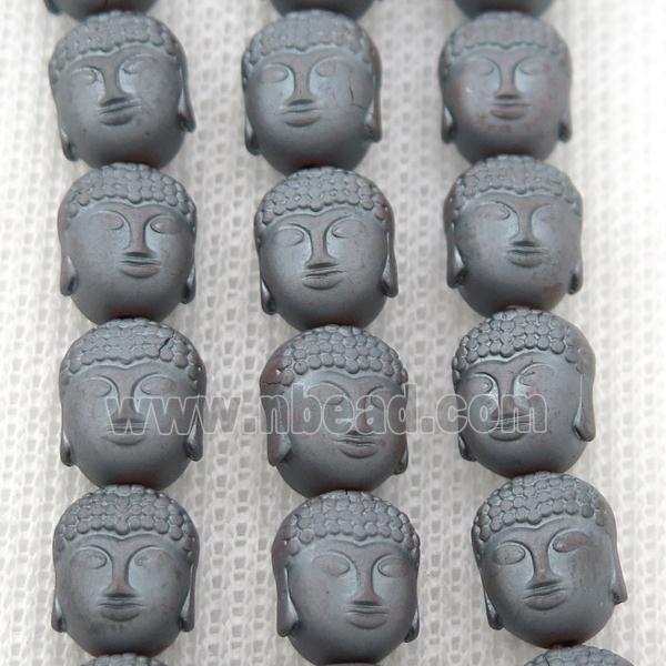 matte black Hematite buddha beads