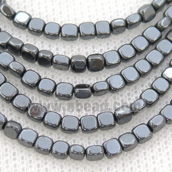 Black Hematite Square Beads