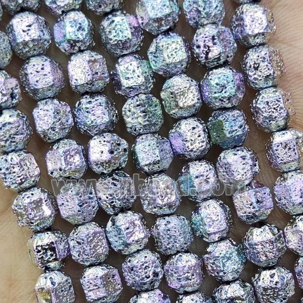 Hematite Bullet Beads Rainbow Electroplated