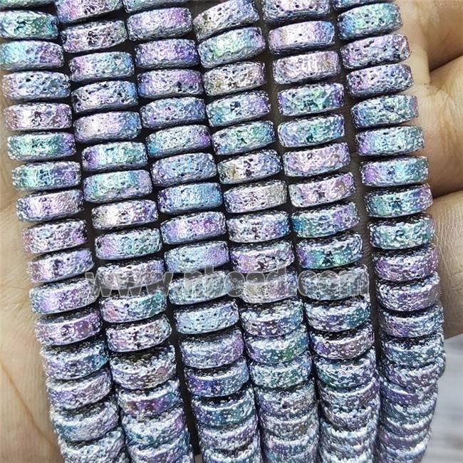 Hematite Heishi Beads Multicolor Electroplated