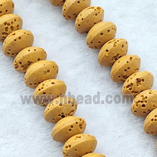 Lava Rondelle Beads Smooth