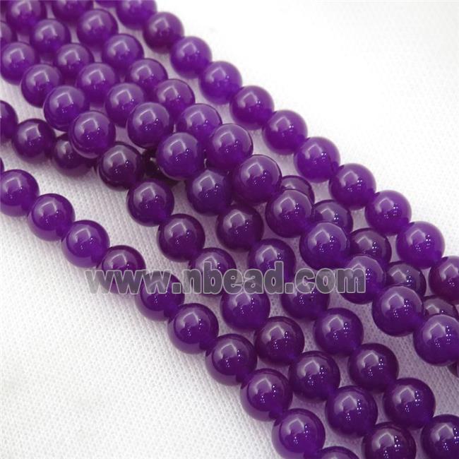 purple Spong Jade Beads, round