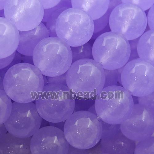 lavender Spong Jade Beads, round