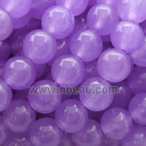 purple Spong Jade Beads, round