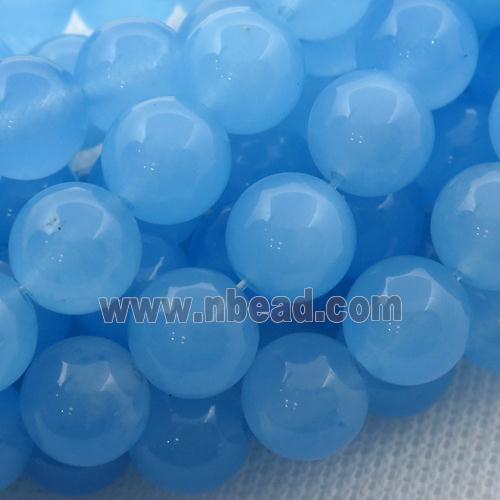 blue Spong Jade Beads, round