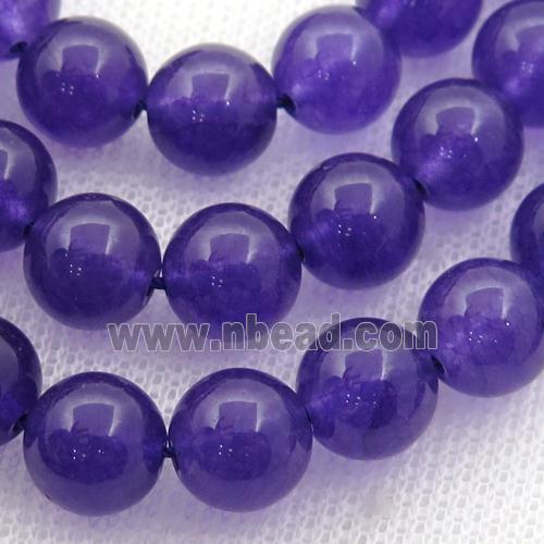 purple Spong Jade Beads, round