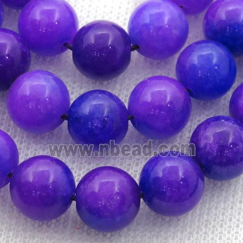 lavender Spong Jade Beads, round