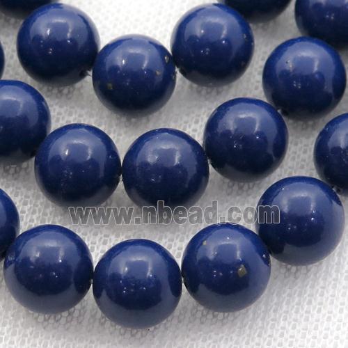 lapisblue Spong Jade Beads, round