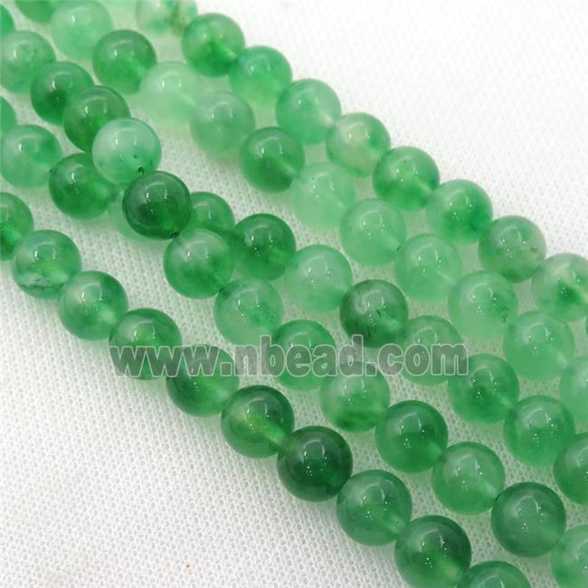 Dichromatic Spong Jade Beads, round