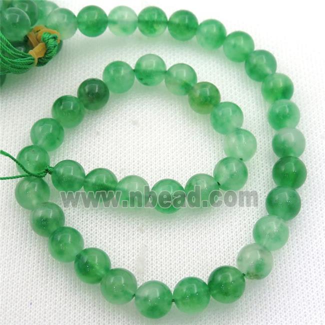 Dichromatic Spong Jade Beads, round