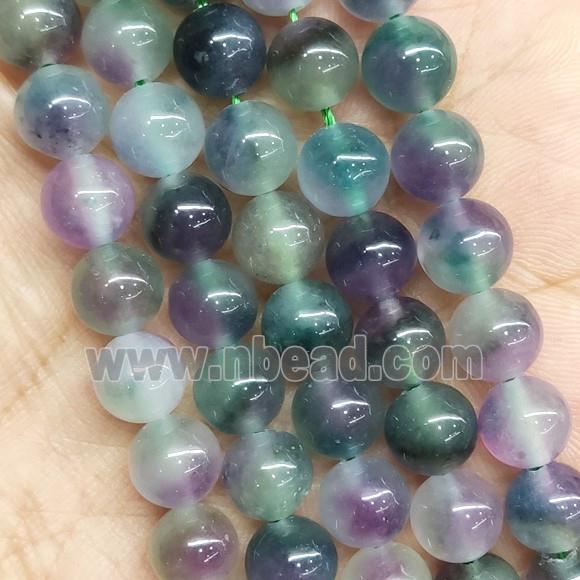 round Jade Beads, multicolor, dye