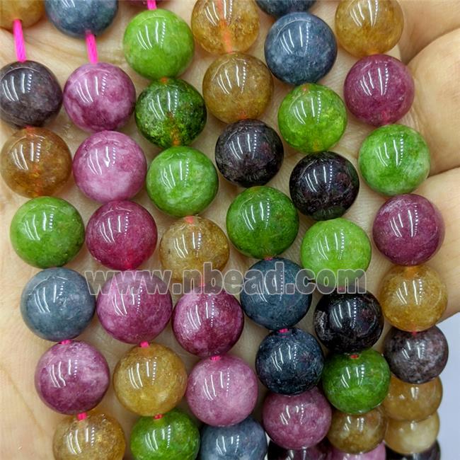 Spong Jade Beads Smooth Round Mix Color