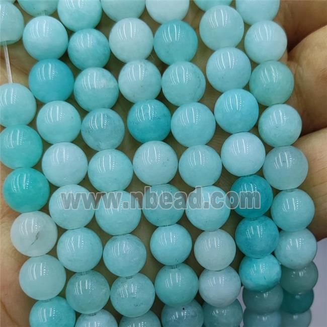 Sponge Jade Beads Dye Smooth Round