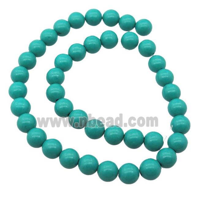 green Mashan Jade Beads, round