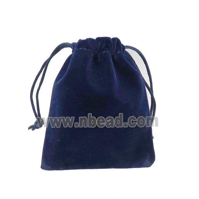 darkblue Velvet Jewelry Pouch