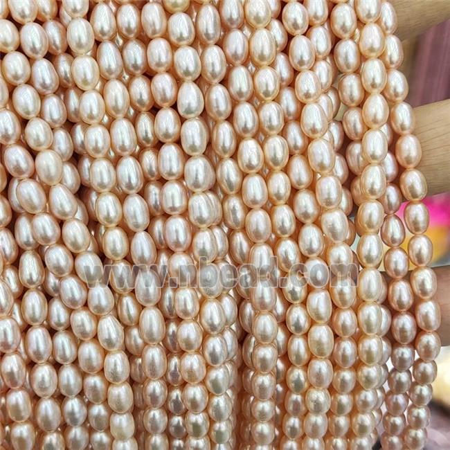 Pink Waterfresh Pearl Rice Beads A-Grade