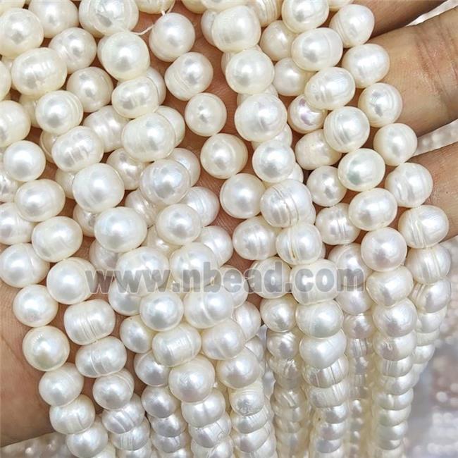 White Pearl Beads Round AB-Grade