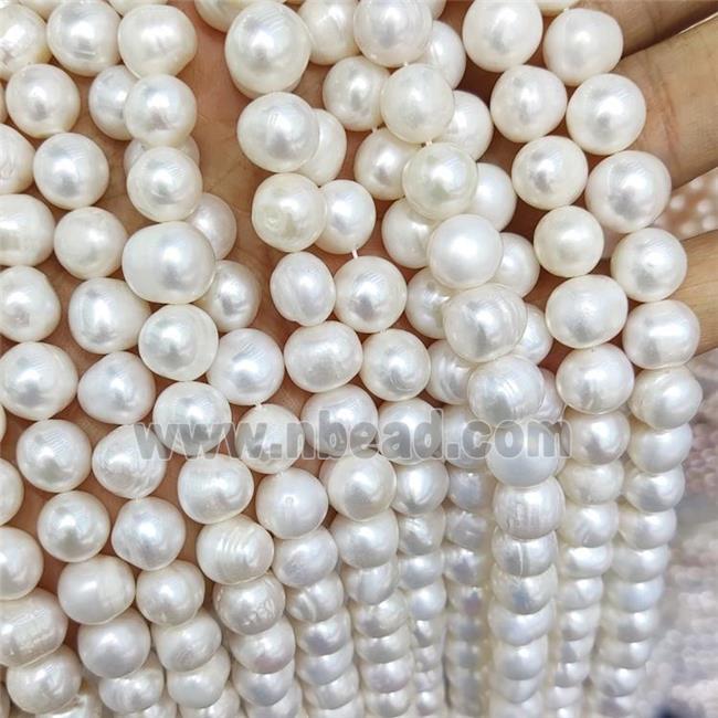 White Pearl Beads Round AB-Grade