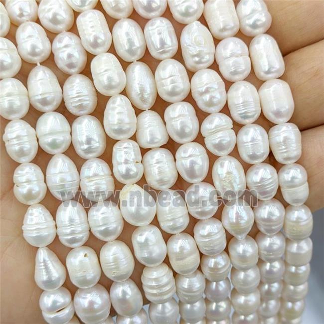 White Pearl Rice Beads B-Grade