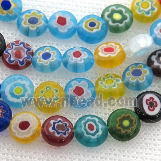 Millefiori Glass beads, circle