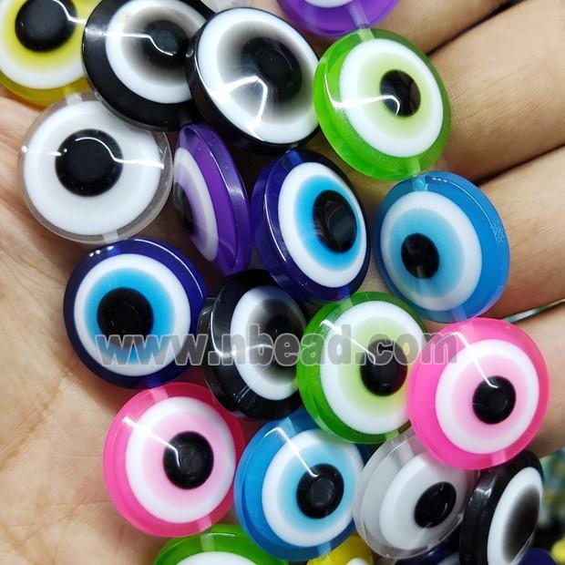 Resin Circle Evil Eye Beads Mix Color