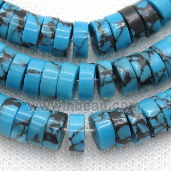 blue Assembled Turquoise heishi beads