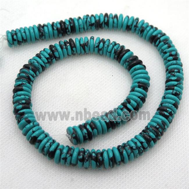 green Assembled Turquoise heishi beads