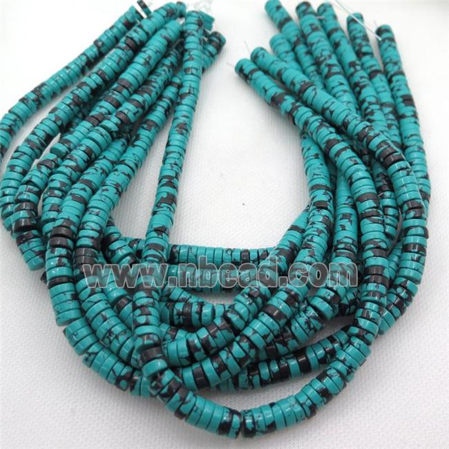 green Assembled Turquoise heishi beads