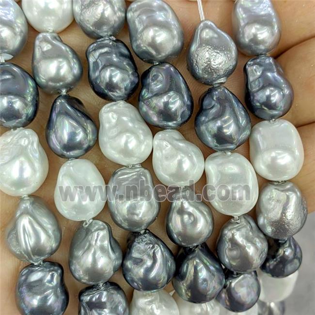 Pearlized Porcelain Beads Freeform Mix Color