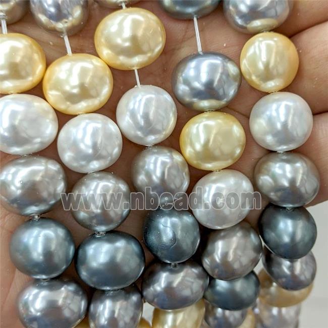 Pearlized Shell Potato Beads Mixed Color