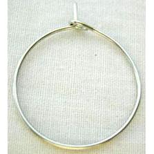 stainless steel Hoop Earrings, platinum plated