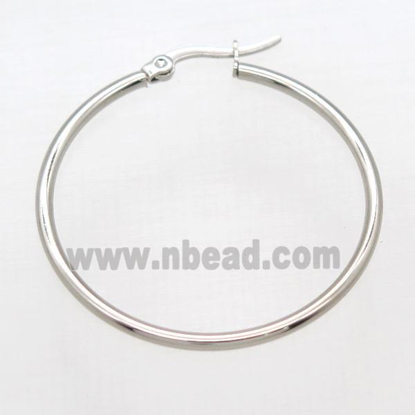 raw stainless steel Hoop Earrings