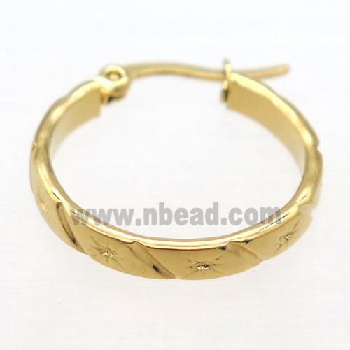 stainless steel Hoop Earrings, gold plated