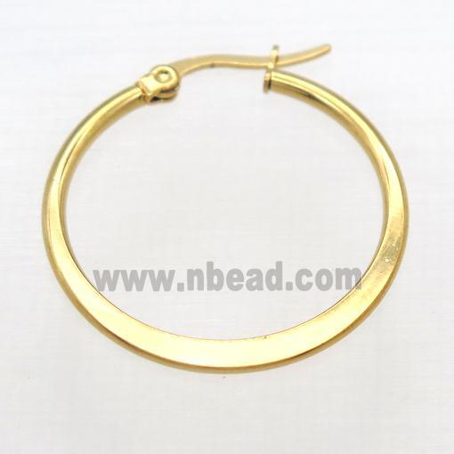 stainless steel Hoop Earrings, gold plated