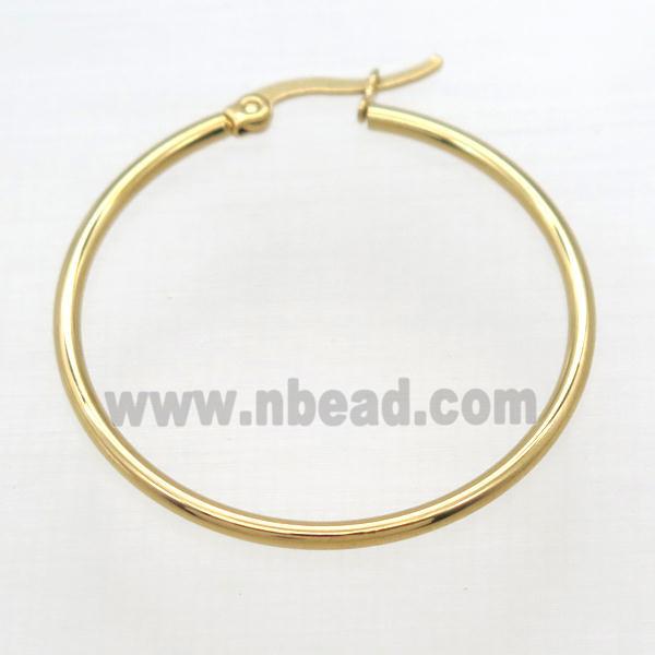 stainless steel Hoop Earrings, gold plated