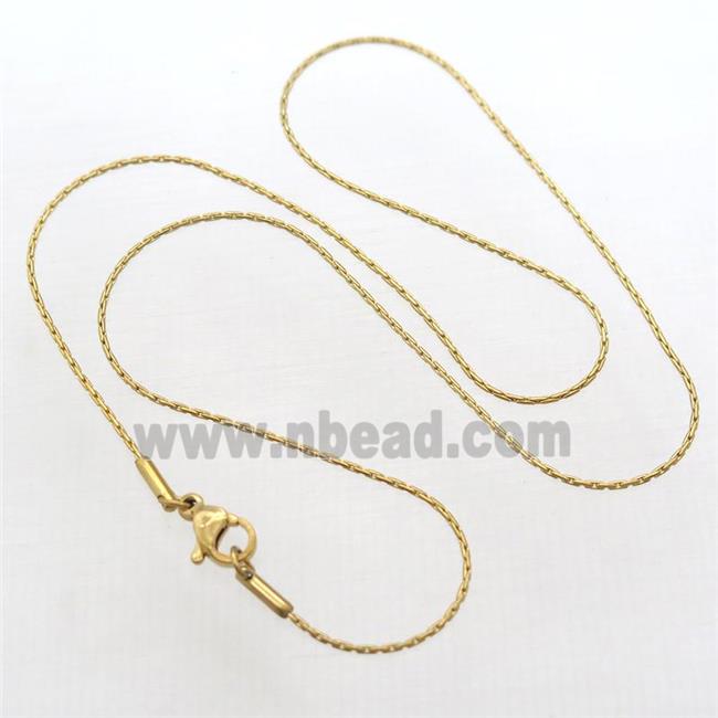 stainless steel necklace chain, gold plated